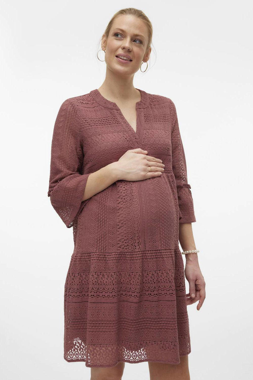 VERO MODA MATERNITY zwangerschapsjurk VMMHONEY oudroze