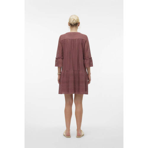 VERO MODA MATERNITY zwangerschapsjurk VMMHONEY oudroze Dames Katoen Ronde hals XXL