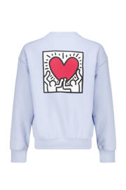 thumbnail: America Today sweater met backprint lichtblauw
