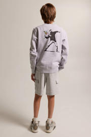 thumbnail: America Today sweater met backprint grijs