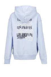 thumbnail: Blauwe jongens America Today hoodie van katoen met backprint, lange mouwen en capuchon