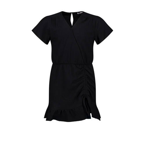 America Today jurk zwart Meisjes Polyester V-hals Effen