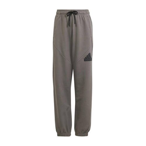 adidas Sportswear joggingbroek grijs/zwart Jongens/Meisjes Katoen Effen