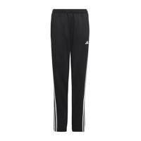 thumbnail: Zwart en witte jongens en meisjes adidas Sportswear trainingsbroek van polyester met regular fit en elastische tailleband