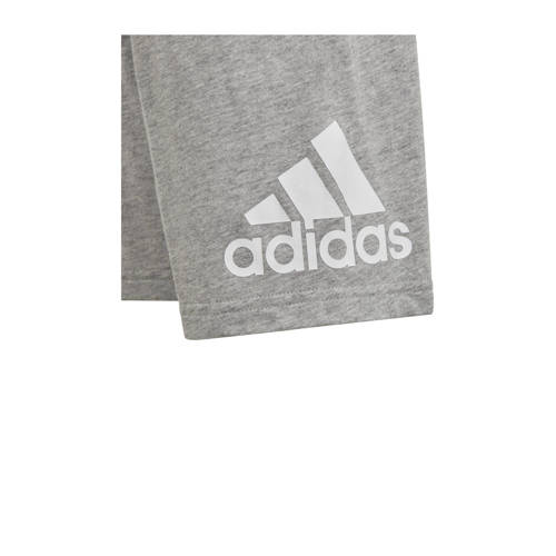 Adidas Sportswear T-shirt + short blauw grijs melange Shirt + broek Jongens Meisjes Katoen Ronde hals 116
