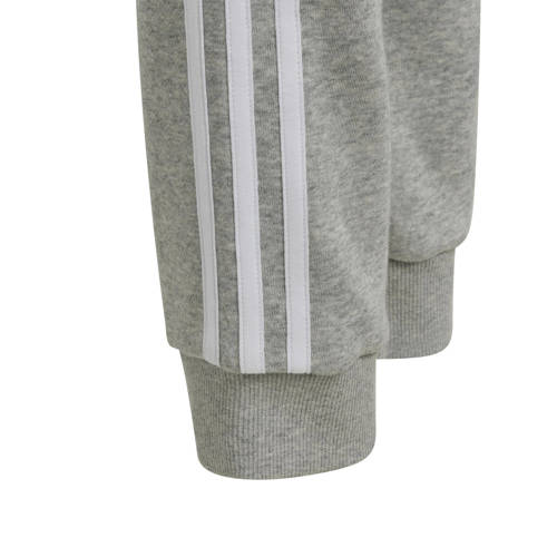 Adidas Perfor ce Junior joggingbroek Tiro lichtgrijs wit Sportbroek Katoen 116