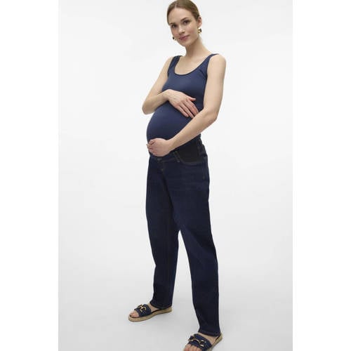 VERO MODA MATERNITY low waist zwangerschaps loose jeans VMMZOA medium blue denim L