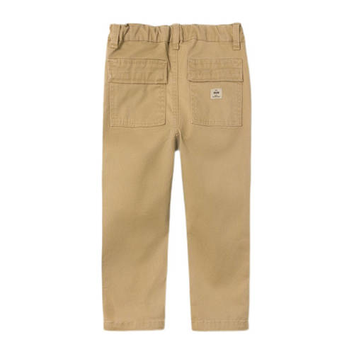 name it MINI loose fit broek NMMRYAN zand Beige Jongens Stretchkatoen Effen 86