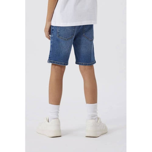 name it KIDS regular fit denim short NKMRYAN dark blue denim Korte broek Blauw 152