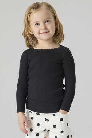 ribgebreide longsleeve NMFKAB zwart