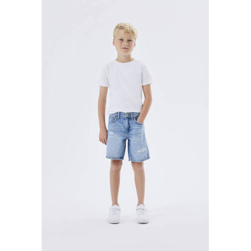 Name it KIDS loose fit denim short NKMSILAS medium blue denim Korte broek Blauw 116