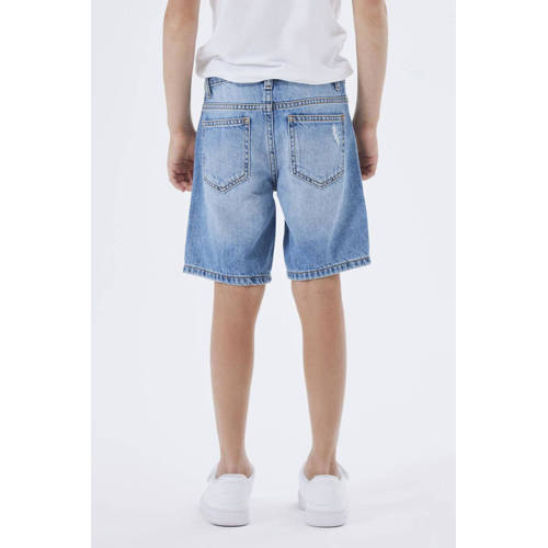 name it KIDS loose fit denim short NKMSILAS medium blue denim Korte broek Blauw 116