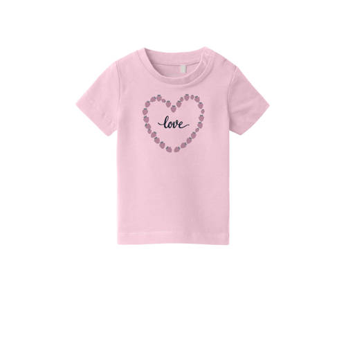 name it BABY T-shirt + korte broek + zonnehoed NBFVUBIE roze groen Shirt + broek Meisjes Katoen Ronde hals 86