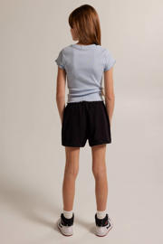 thumbnail: Zwarte meisjes America Today casual short van linnen met elastische tailleband met koord en effen