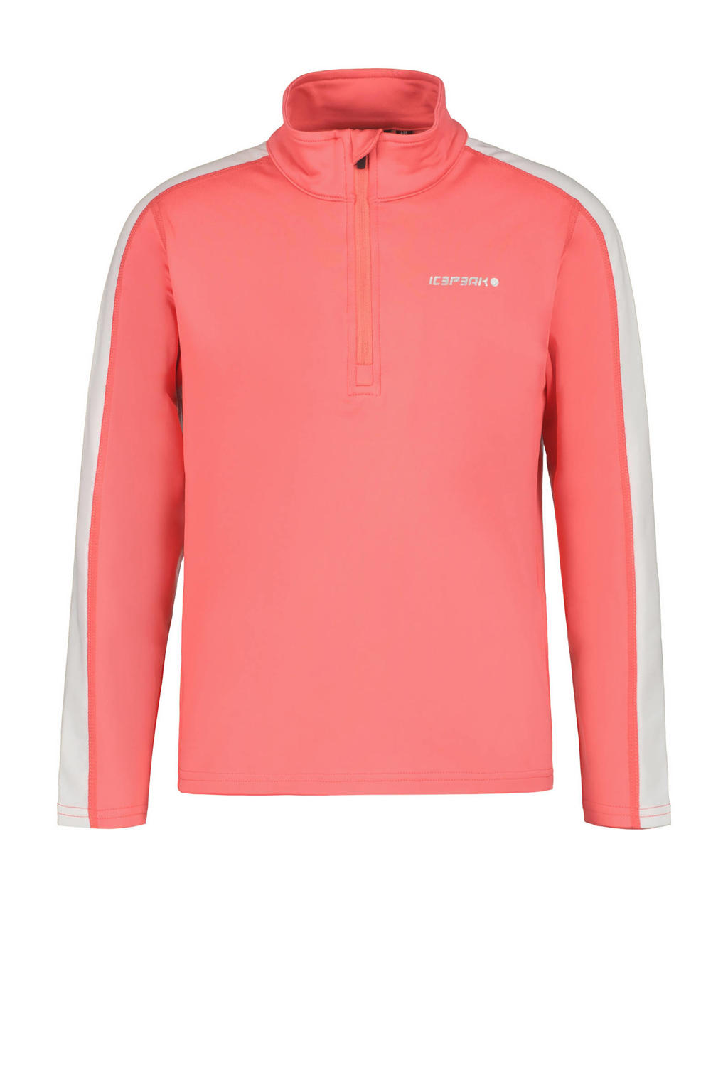 Roze jongens en meisjes Icepeak skipully Fleminton van polyester met lange mouwen, opstaande kraag en halve rits