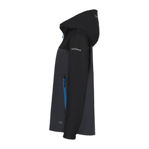 icepeak softshell jas Konan jr antraciet Grijs Jongens Polyester Capuchon 128