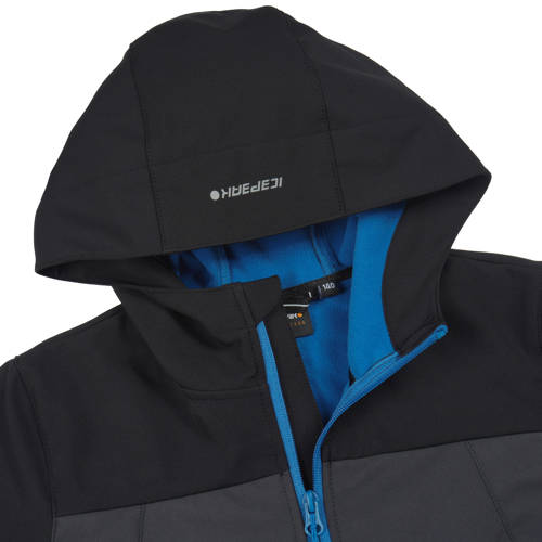 icepeak softshell jas Konan jr antraciet Grijs Jongens Polyester Capuchon 128