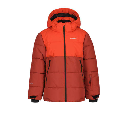 Icepeak ski-jack Louin oranje Skijack Jongens Polyester Capuchon Effen