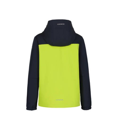 icepeak softshelljas Konan jr groen zwart Jongens Polyester Capuchon Effen 140
