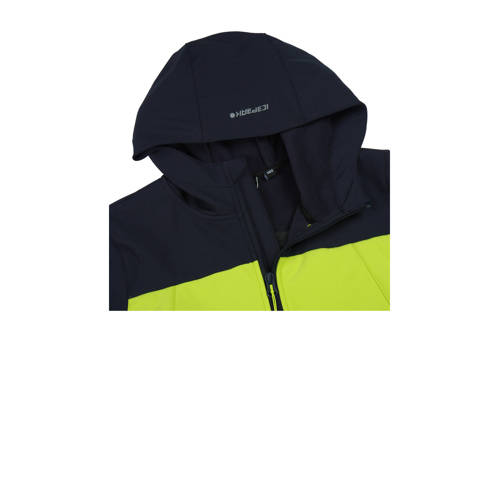 icepeak softshelljas Konan jr groen zwart Jongens Polyester Capuchon Effen 140