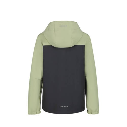 icepeak softshelljas Konan jr lichtgroen zwart Jongens Polyester Capuchon 176