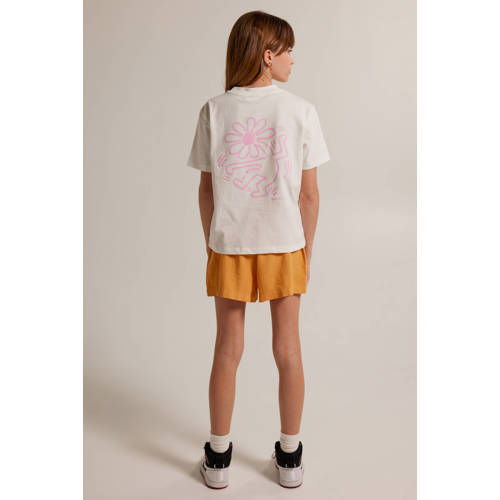 America Today T-shirt met backprint Wit Meisjes Katoen Ronde hals Backprint 170 176