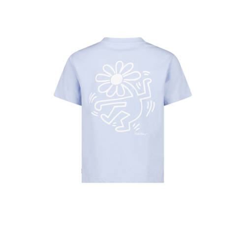 America Today T-shirt met backprint Blauw Meisjes Katoen Ronde hals Backprint 146 152