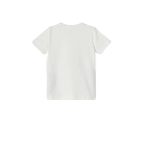 Name it MINI T-shirt NMMPFREDDI met printopdruk wit Jongens Katoen Ronde hals 122 128