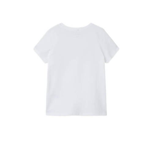 name it KIDS T-shirt NKFPFAIMME met printopdruk wit Meisjes Katoen Ronde hals 146 152