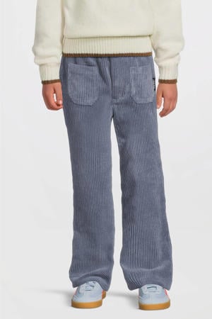 wide leg corduroy broek Raven blauw