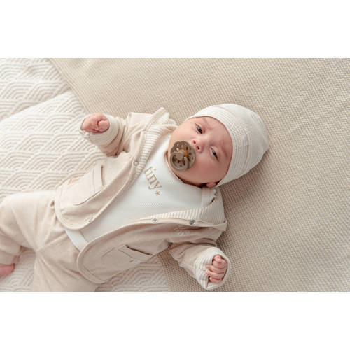 BESS baby zomerjas zand Jongens Meisjes Stretchkatoen Capuchon Effen 62