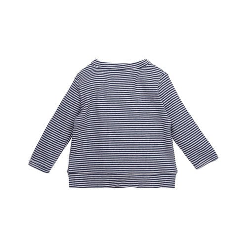 BESS baby gestreepte longsleeve blauw Stretchkatoen Ronde hals 68