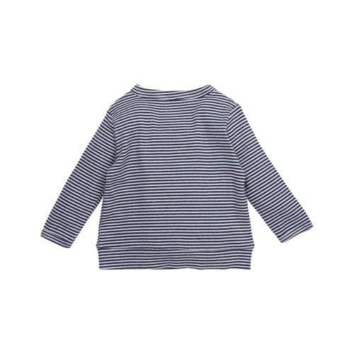 BESS baby gestreepte longsleeve blauw Stretchkatoen Ronde hals 68