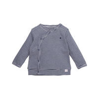 thumbnail:  jongens en meisjes BESS baby gestreepte longsleeve van stretchkatoen met lange mouwen, ronde hals, drukknoopsluiting en overslag detail