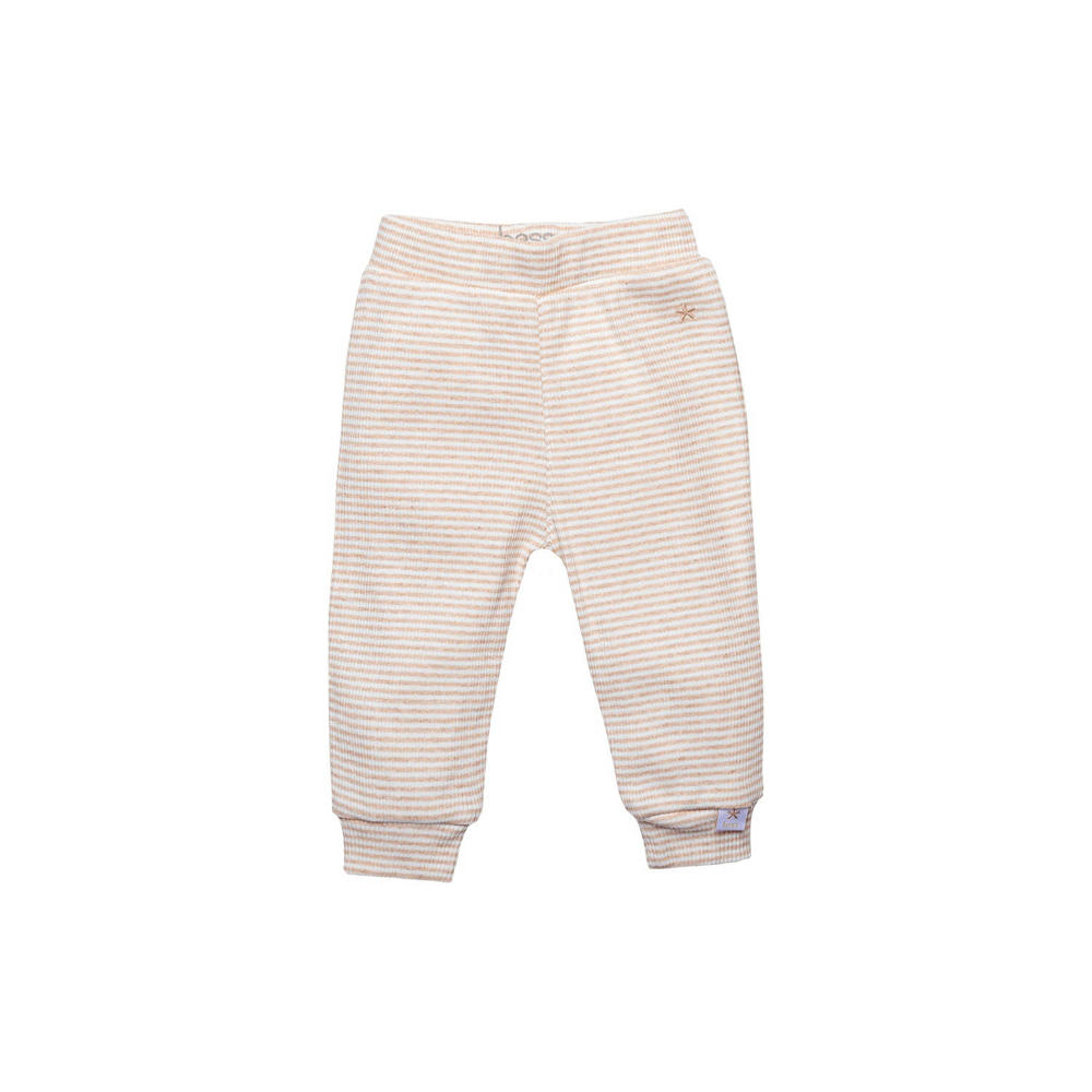 BESS baby gestreepte regular fit broek zand