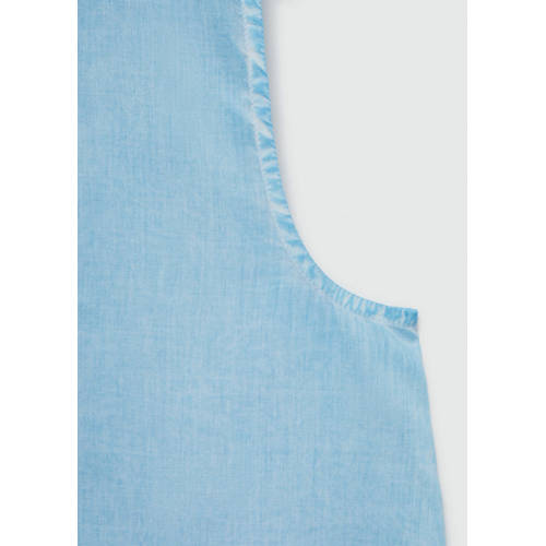 Mango Kids gilet lichtblauw Meisjes Katoen V-hals Effen 164(S)