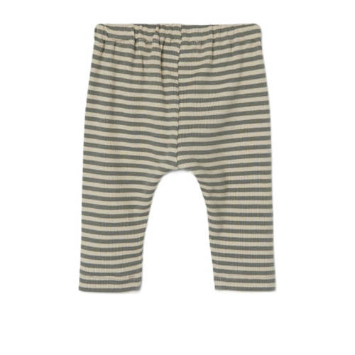LIL' ATELIER BABY gestreepte broek NBMGAGO groen beige Jongens Katoen 86