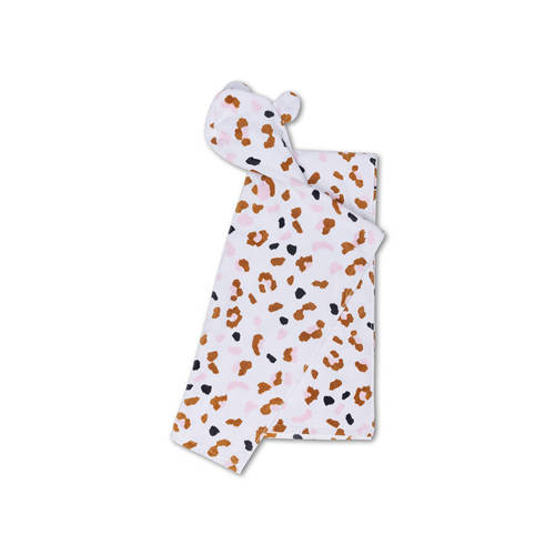 Swim Essentials strandponcho Kaki Leopard (2-10 jaar) Groen Dierenprint