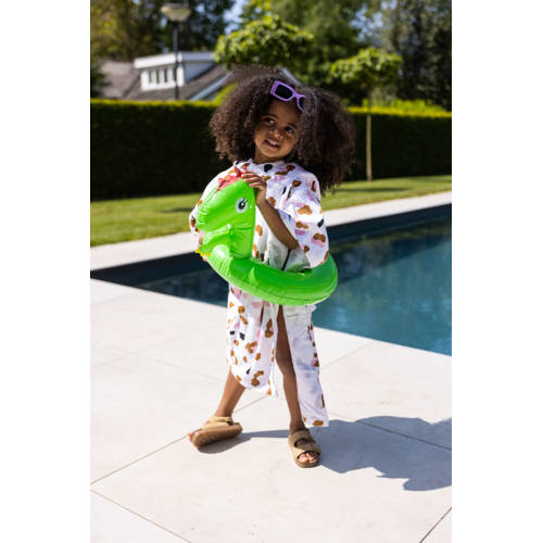 Swim Essentials strandponcho Kaki Leopard (2-10 jaar) Groen Dierenprint