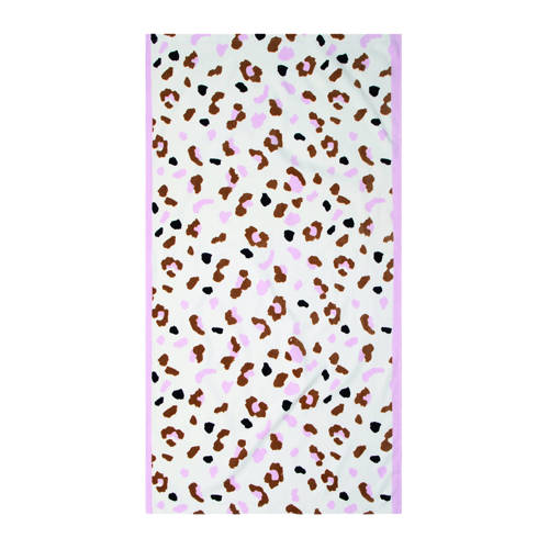 Swim Essentials kinderstrandlaken Kaki Leopard (135x65 cm) Groen Dierenprint