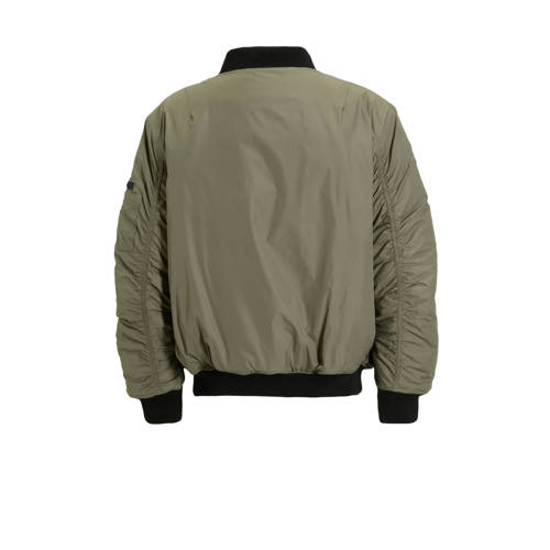 Coolcat Bomberjas Jaxxon Groen Jongens Nylon Opstaande kraag Logo