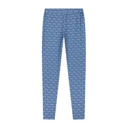 NIK&NIK skinny broek Joya met all over print lavendelblauw Meisjes Polyester 128