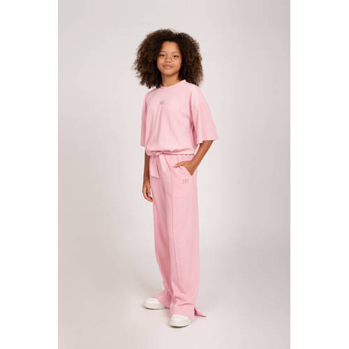 NIK&NIK loose fit broek Siri zachtroze Meisjes Polyester Effen 128