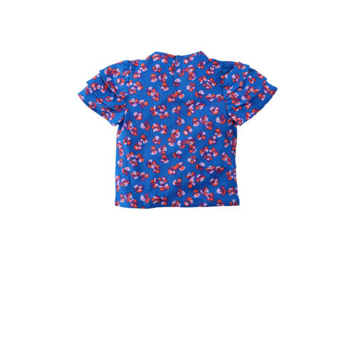 Z8 top Hue met all over print blauw roze Meisjes Polyester Ronde hals All over print 92 98
