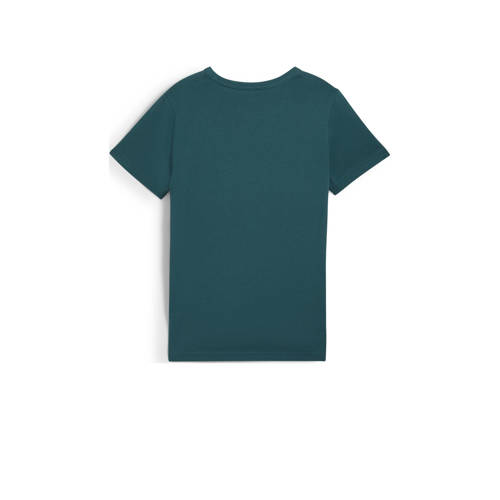 Puma T-shirt groen Jongens Katoen Ronde hals Logo 176