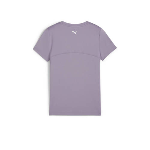 Puma T-shirt lila Paars Jongens Meisjes Polyester Ronde hals Logo 152