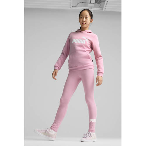 Puma sweater met logo lichtroze Meisjes Katoen Capuchon Logo 128