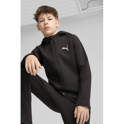 Puma sportvest zwart Jongens Meisjes Katoen Capuchon Effen 140