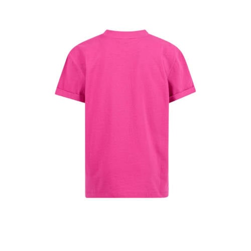 Shoeby T-shirt met printopdruk roze Meisjes Katoen Ronde hals Printopdruk 158 164