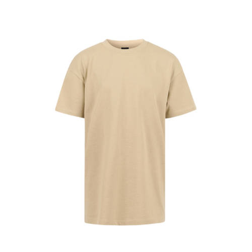 Shoeby T-shirt met printopdruk zand Beige Jongens Katoen Ronde hals Printopdruk